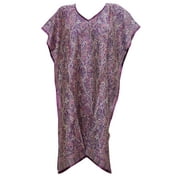 <mark>Mogul</mark> Womens Caftan Tunic Pashmina Wool Blend Lounger Floral Print Kaftan Dress XL