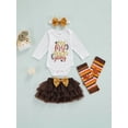 thumbnail image 2 of Qiylii Baby Girls Thanksgiving Day Clothes Set Romper+Skirt+Leg Warmers, 2 of 8