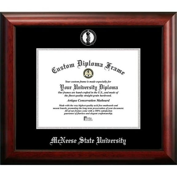 Campus Images LA996SED-1185 11 x 8.5 in. McNeese State University Silver Embossed Diploma Frame