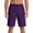 Purple, variant on Mens Mid Rise Cotton-Linen Blend Casual Shorts, Drawstring Waist Loose Breathable Vacation Style Bottoms Gray M