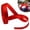 E, variant on Z52LingLing Decoration Patriotic Two-Tone Double Streamer Ribbon Model B, 1cm Wide 5-Yard Roll Wire-Free American Flag Pattern Swallow-Tail Bow Trim 4th of July