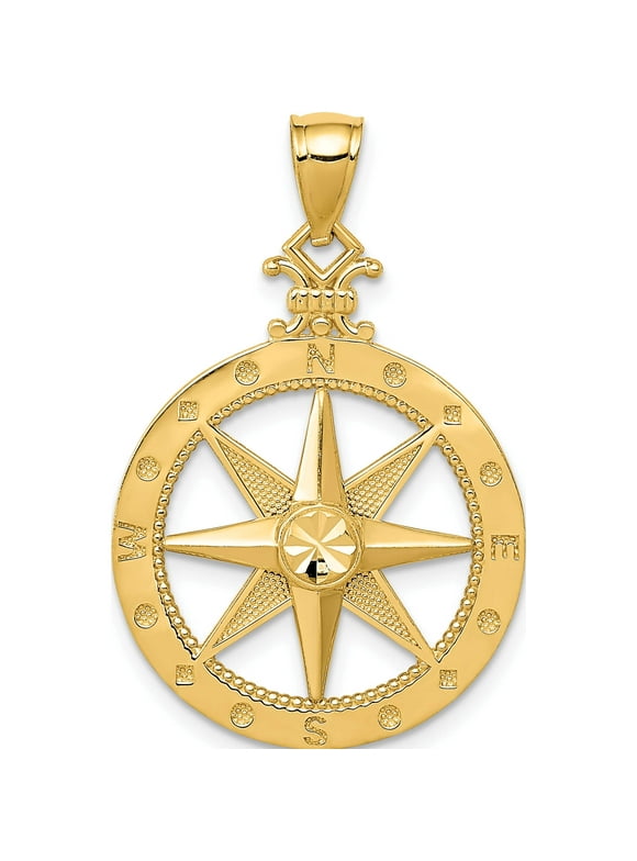 Compass Pendant Gold