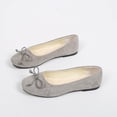 thumbnail image 6 of Wensltd Wide Width Casual Shoes for Women Bowknot Suede Spring Autumn Walking Shoes for Daily Gray, 6 of 6