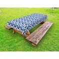 thumbnail image 1 of Evil Eye Outdoor Tablecloth, Symmetrical Pattern All Seeing Eye Figures Superstitious Turkish Ethnic, Decorative Washable Fabric Picnic Tablecloth, 58 X 104 Inches, Blue Pale Blue White, by Ambesonne, 1 of 2