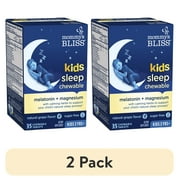(2 pack) Mommy's Bliss Kids Sleep Chewable, Grape, Dietary Supplement, Contains Melatonin, Magnesium & Calming Herbs, 35 Count
