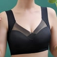thumbnail image 3 of HEVIRGO Women Bra Anti-slip Wire-free Plus Size Mid-aged Female Underwear Push-up Wide Shoulder Strap Full Coverage Seamless Support Bra for Jogging Office Cycling, 3 of 8