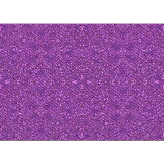 Ahgly Company Indoor Rectangle Patterned Crimson Purple Area Rugs, 4' x 6'