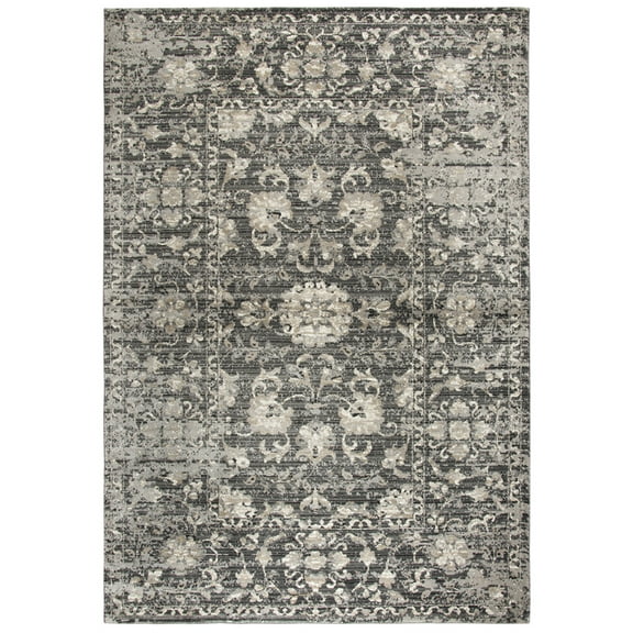 Rizzy Rugs Panache Area Rug PN6986 Gray Faded Distressed 6' 7" x 9' 6" Rectangle