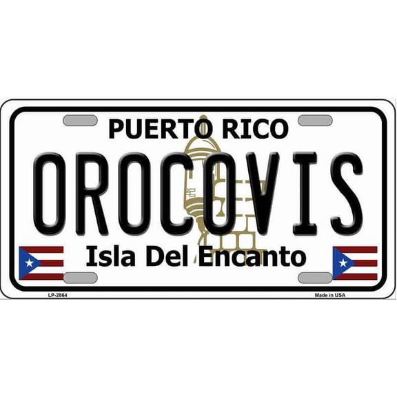 Orocovis Puerto Rico License Plate Style Sign