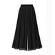 thumbnail image 1 of Pantalones de verano extra grandes de gasa plisados para playa, holgados, adelgazantes, de pierna ancha, para chica gordita, 1 of 5