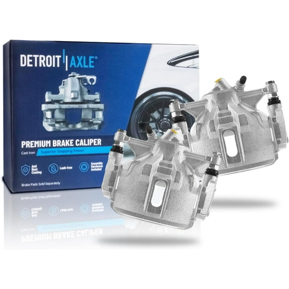 Detroit Axle - 2pc Front Brake Calipers for 1993-1997 Toyota Corolla Geo Prizm Disc Brake Calipers with Brackets 1994 1995 1996 Replacement Brake Calipers Assembly
