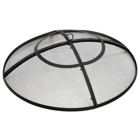 Sunnydaze 24" Black Mesh-Screen Steel Spark Screen