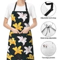 thumbnail image 6 of Lsque Lilies Flowers Waterproof Apron Chef Aprons for Men Heavy Duty Chemical Work Apron Extra Long Grilling Aprons with Adjustable Bib Apron, 6 of 9