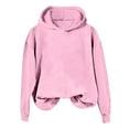 thumbnail image 4 of Xudanell Womens Sweaters Basic Hoodies Long Sleeve Pullover Hoodies with Pockets Activewear Autumn Sweatshirts Pink XL, 4 of 4
