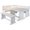 White, variant on Pemberley Row Mahogany Marble White Breakfast Nook Set Rectangular Reversible