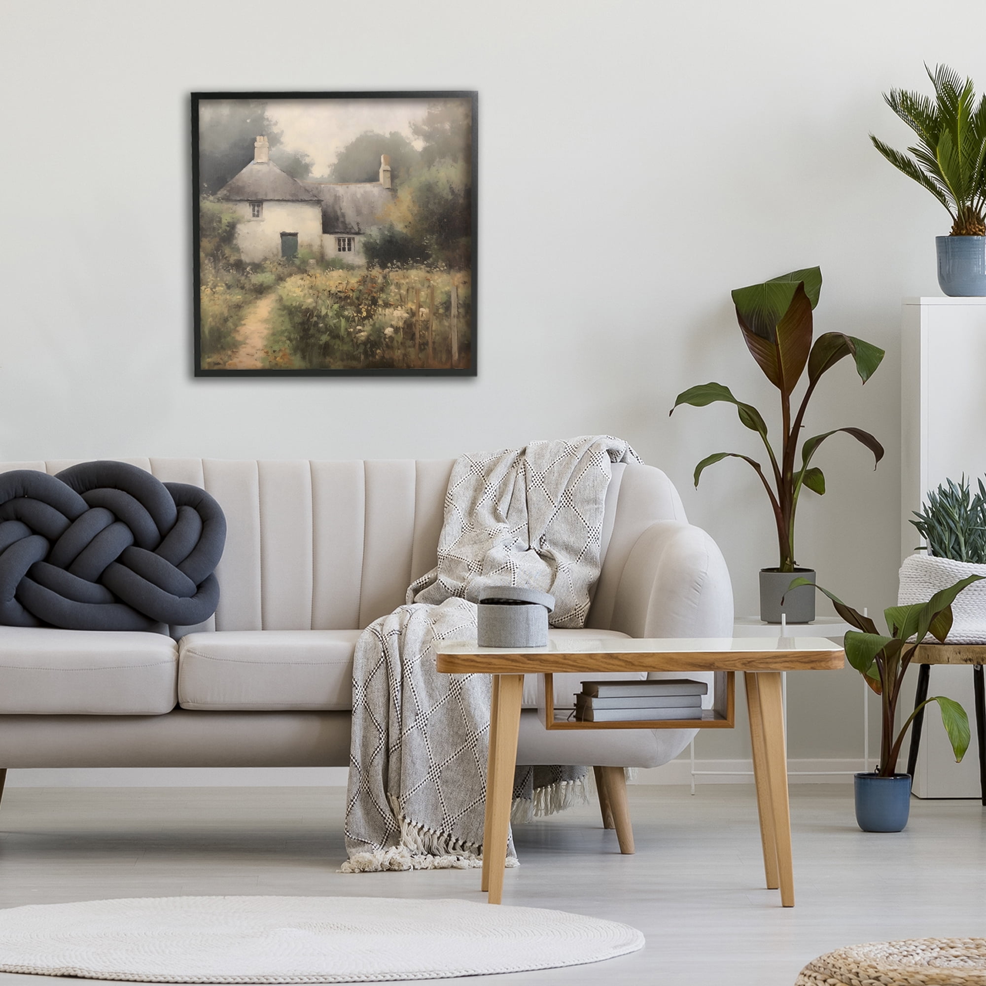 Stupell Industries Cottage Comfort in Summer Garden Black Framed Giclee Art, design by Creative Studio