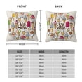 thumbnail image 2 of Fuzoiu Ice Cream Print Square Pillow Cover,Hidden Zipper Design,Luxury Square Pillow Case, Throw Pillow,Couch Cushion-24"x24", 2 of 7
