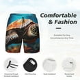 thumbnail image 3 of Haiem Realistic Turtle Mens Swim Trunks with Compression Liner 2 in 1 Swimming Shorts Stretch Swimwear Quick Dry,Board Shorts-Large, 3 of 9