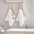 thumbnail image 3 of SKYSONIC 2 Pack Fall Orange Pumpkin Hand Towels, Ultra Soft and Absorbent, Watercolor Autumn Flowers Decorative Fingertip Towel for Home, Bathroom, Kitchen, 28.3"x14.4", 3 of 5