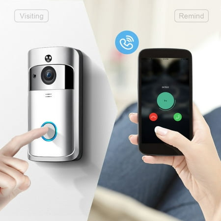 Smart Video Wireless WiFi Doorbell IR Visual Camera Record Security System (Best Rated Home Security Systems 2019)