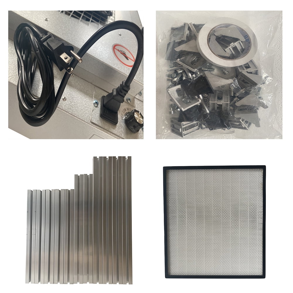 PreAsion Single-Person Vertical Laminar Flow Hood Air Flow Dust Free Room Workshop Bench with HEPA Filter 110V