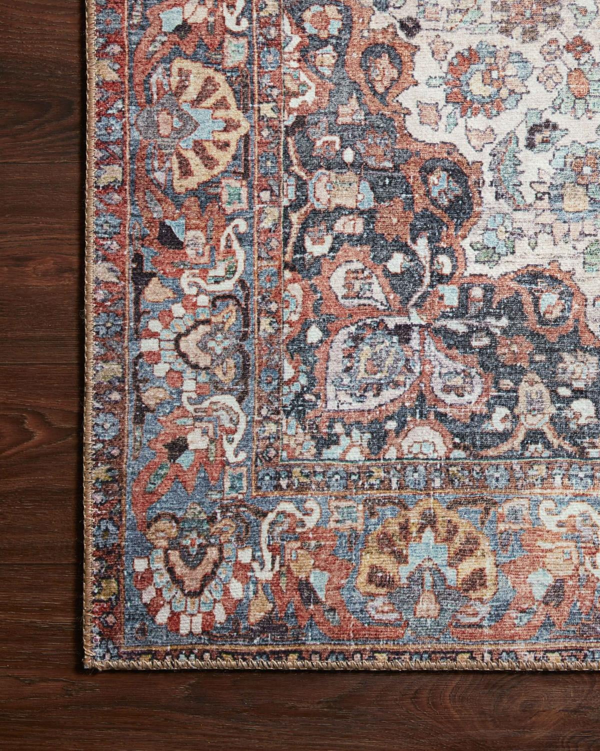Loloi Wynter WYN-01 Red / Multi Oriental Area Rug 5'-0" x 7'-6"