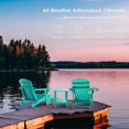 thumbnail image 5 of SONGMY Adirondack-Ottoman | Folding | HDPE Plastic | Outdoor Footrest | All Weather | Foot Rest | Foot Stool | Aqua | for Adirondack Chair | for Patio Backyard Pool, 5 of 7