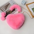 thumbnail image 1 of Bolso de mano Bolso de peluche Bolso de corazón portátil Bolso de cadena Bolso bandolera Monedero Bolso, 1 of 5