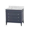 thumbnail image 6 of Eleanor 36" Bathroom Vanity with Marine Gray Cabinet and Carrara Marble Top, 6 of 6