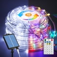 thumbnail image 1 of Luces solares tipo cuerda ICRGB, 22 m, 200 LED, IP67, control remoto a prueba de agua, 1 of 8