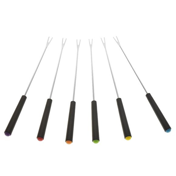 Miangastore 6pcs Stainless Steel BBQ Forks Grill Fork Roasting Meat Fork Outdoor BBQ Tool