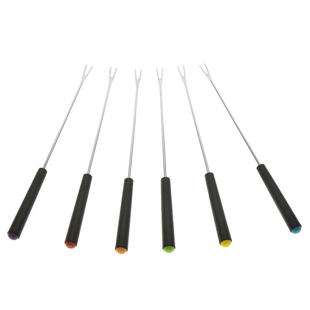Shisuyan 6 Pcs Fourchettes de Barbecue en Acier Inoxydable Fourchette de Gril Fourchette pour Rôtir la Viande Outil de Barbecue Extérieur