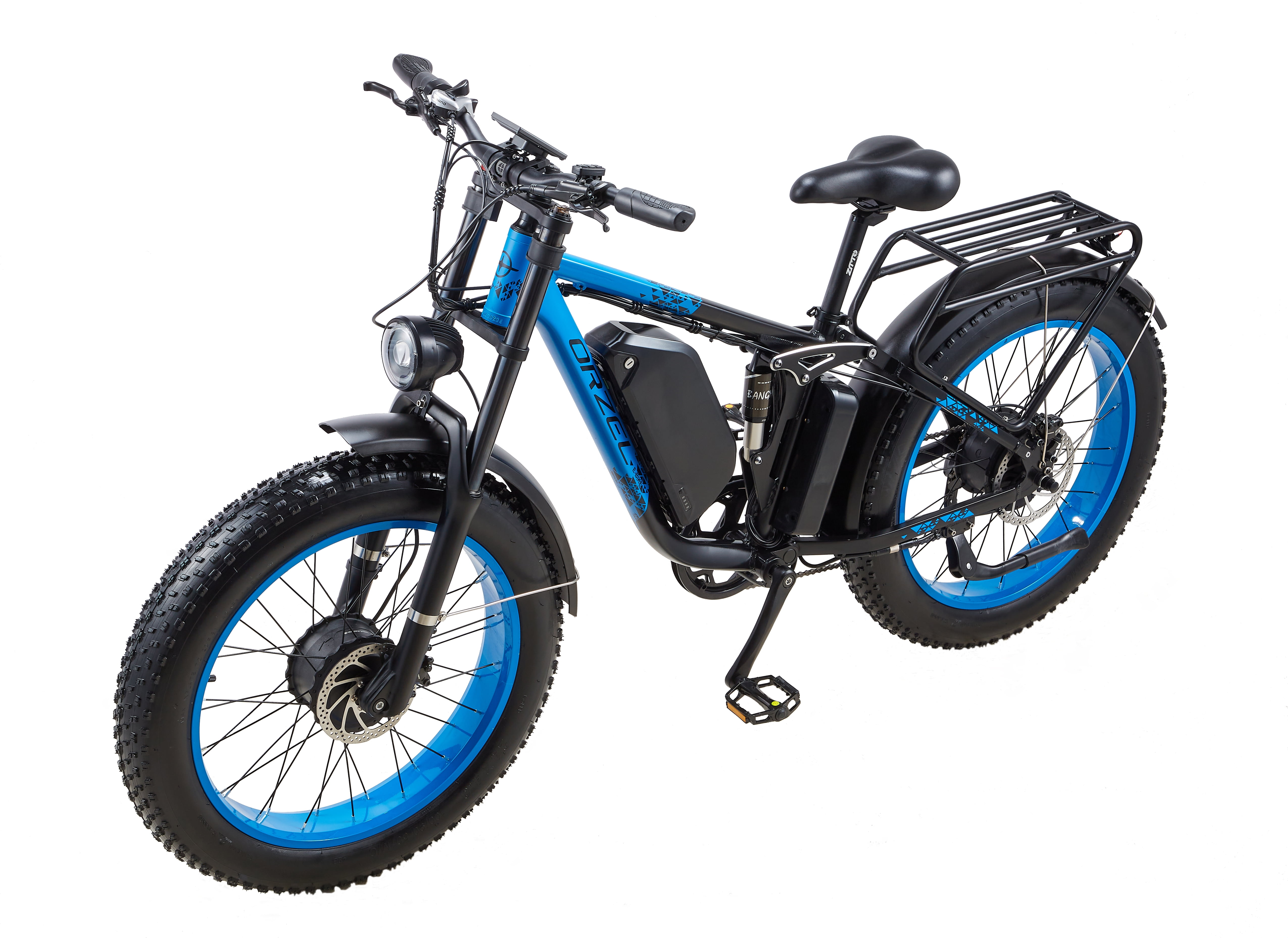 Electric Mountain Bike for Adults, 3000W Motor, 48V 25Ah Battery, 100 Miles Range, 24" x 4" Fat Tire All Terrain E Bike