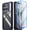 Blue/Clear, variant on Poetic Guardian Case for Moto Edge 2025 [Not for 2024 Version], Full Body Hybrid Shockproof Cover with Built-in Screen Protector, Black/Clear