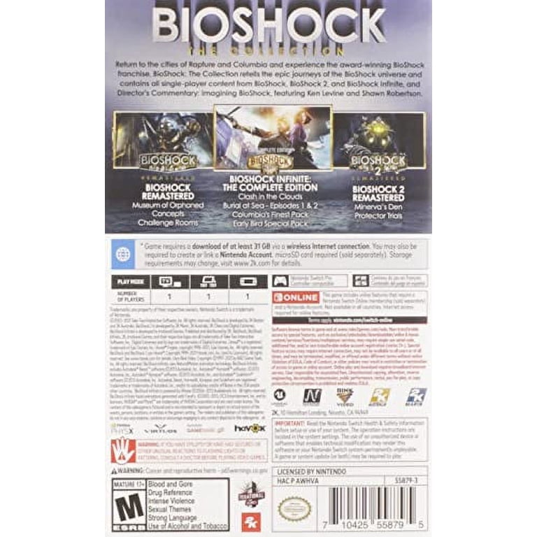 bioshock robertson's tobacco code Bioshock Collection Code In Box - Nintendo Switch