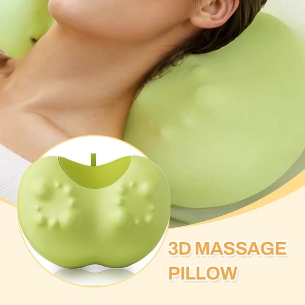 Fiudx Almohada de Masaje para Cuello y Espalda, con Calor Estereoscópico, Múltiples Modos de Presión, Recargable Por Usb, Ideal para Relajarse En Casa o En La Oficina, Material Agradable para La Piel