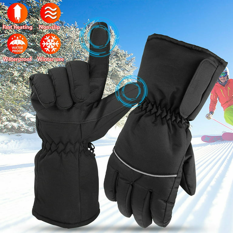 Waterproof Electric Heated Gloves Hand Warmer for Men Women, Windproof Battery  Operated Touchscreen Thermal Insulated Heating Gloves for Winter Sports Ski  Motorcycle Bike Riding Hunting 