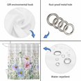 thumbnail image 5 of Spring Floral Waterproof Fabric Shower Curtain,Wildflowers Herbs Summer Botanical Plaid Waterproof Fabric Shower Curtain for Bathroom Curtains Bathtubs Shower Curtains with 12 Hooks Extra Long 72x96, 5 of 8