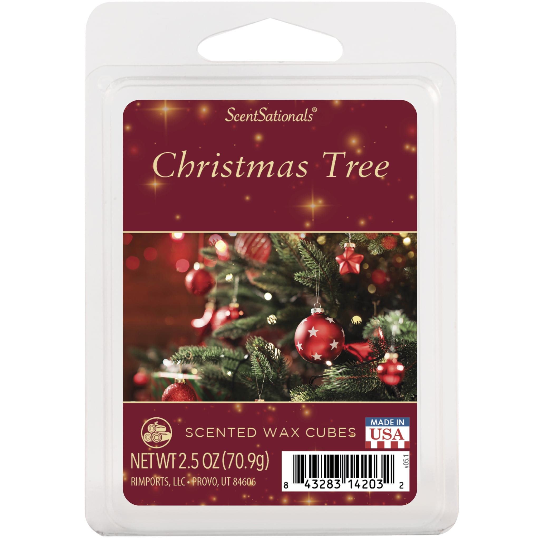 Christmas Tree Scented Wax Melts, ScentSationals, 2.5 oz (1 Pack