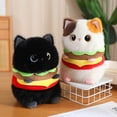 thumbnail image 5 of Fun Burger Cat Stuffed Animal- 9.1''Cute&Soft Kitten Plush Toy Pillow Decor Birthday Gift for Family, 5 of 5
