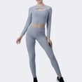 thumbnail image 2 of UYISJ Jogging Suits for Women Casual Two Piece Tracksuits Outfits Long Sleeve Sweatsuits Slim Fit Pants Workout Set Gray XXL, 2 of 5