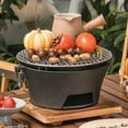 thumbnail image 1 of Parrilla de Carbón Portátil Firepit con Rejilla de Parrilla Horno Chimenea Barbacoa Estufa para Exteriores Jardín Interior Camping Mochilero Patio Tra , M M shamjiam Parrilla de carbón, 1 of 8