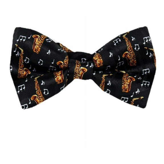 Musical Saxophone Pre-Tied Bow Tie