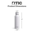thumbnail image 4 of RTIC Journey 20 oz Insulated Ceramic Lined Water Bottle, White Glitter, 4 of 9