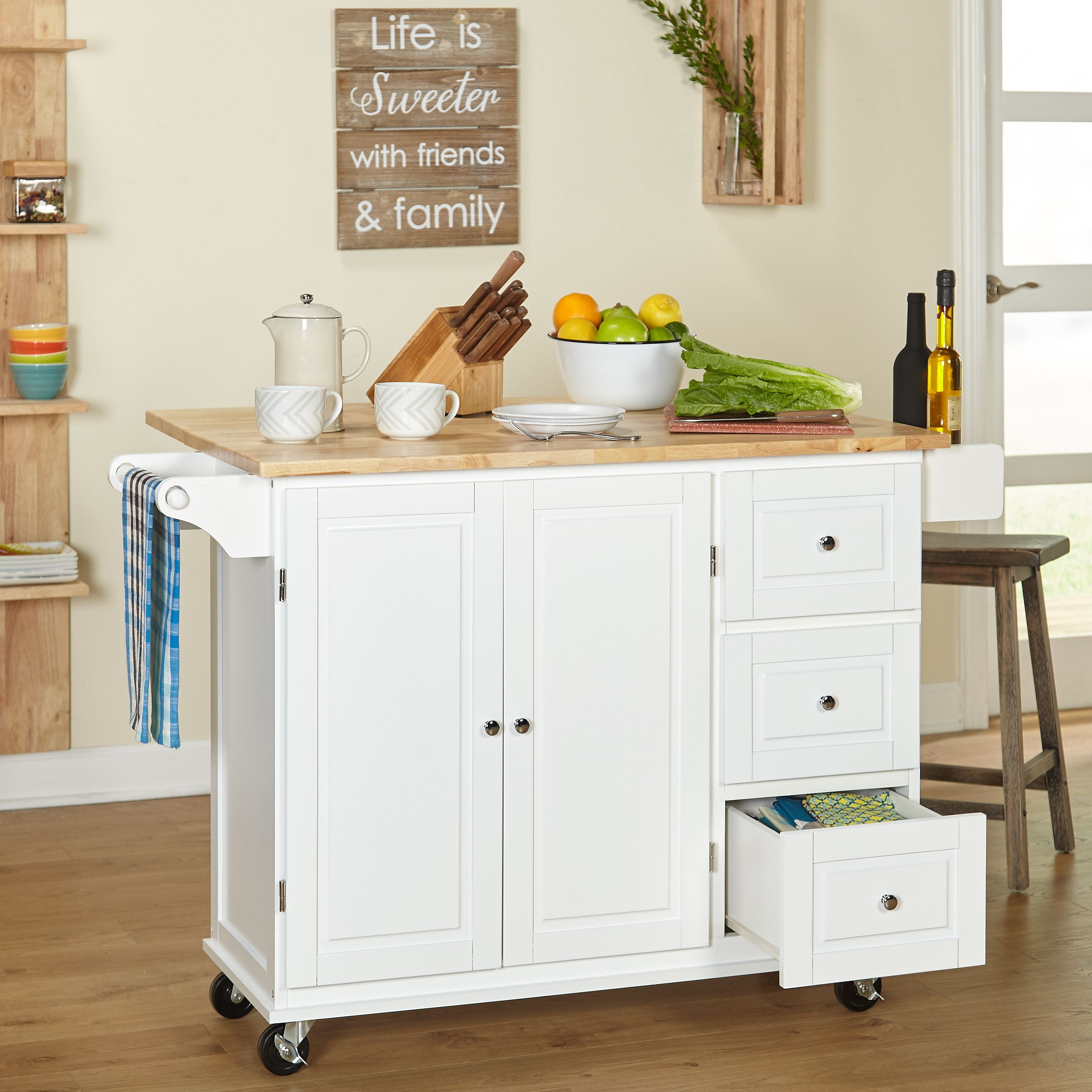 Thatcher Kitchen Cart, White