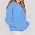 thumbnail image 4 of Oversized Hoodies for Womens Hooded Sweatshirts Long Sleeve Comfy Outwears Casual Solid Color Basic Pullover Sweatshirt 2025 Fall Outfits Y2K Clothes, 4 of 7