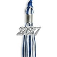 thumbnail image 4 of Royal Blue/White Mixed Color Graduation Tassel with Silver Date Drop, 4 of 4