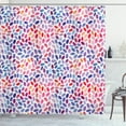 thumbnail image 1 of Colorful Shower Curtain, Abstract Watercolor Style Print with Brush Stroke Shape Tiles on White Background, Fabric Bathroom Set with Hooks, 69W X 70L Inches, Multicolor, by Ambesonne, 1 of 3