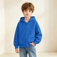 thumbnail image 5 of QTBIUQ Kids Hoodies Sweatshirt Pockets Zip up Drop Shoulder Warm Winter Sweatshirts, 5 of 9