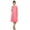 Pink, variant on Women's Casual Relexed Fit 3/4 Sleeve Jersey Knit A-Line Solid Midi Dress